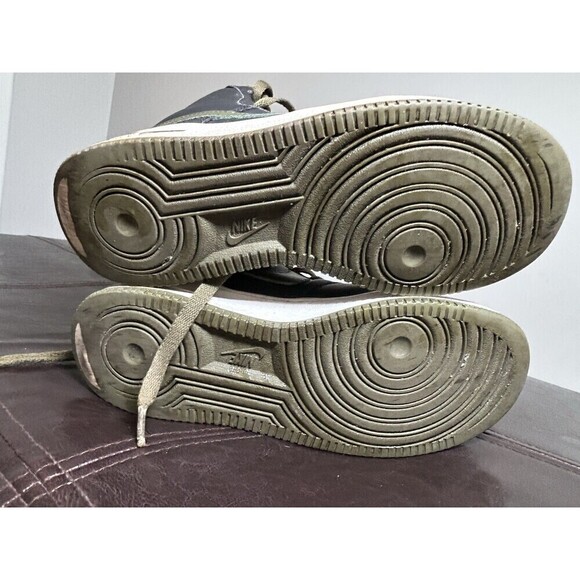 Nike Men's Air Force 1 Shoes Size 7 Black and Olive Green High Tops - Picture 6 of 7